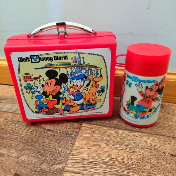 Disney Kitchen Lunchbox Thermos Rare Vintage 97s Disney World - Main Image